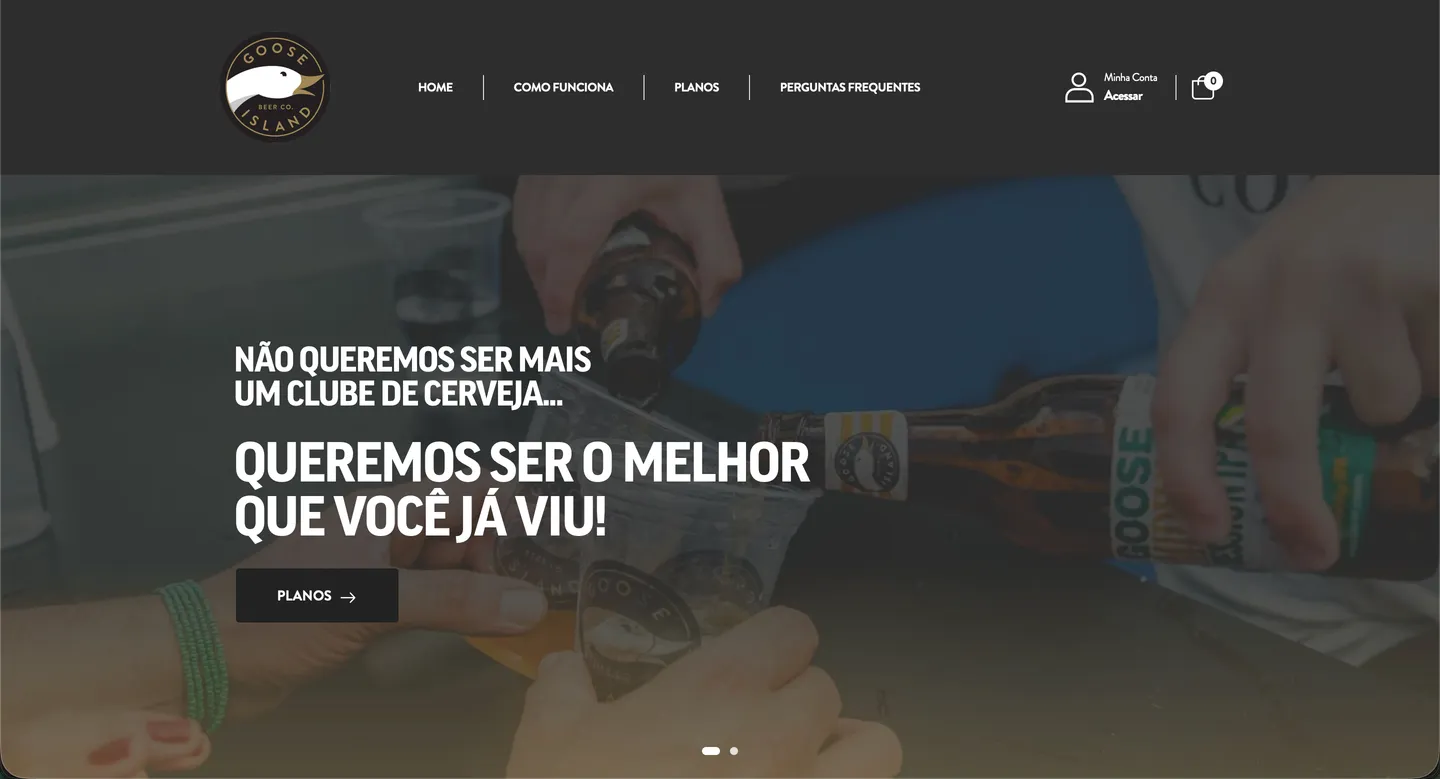 Clube de assinatura Goose Island desenvolvido pela SmartFlow